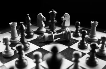 chess pieces on board