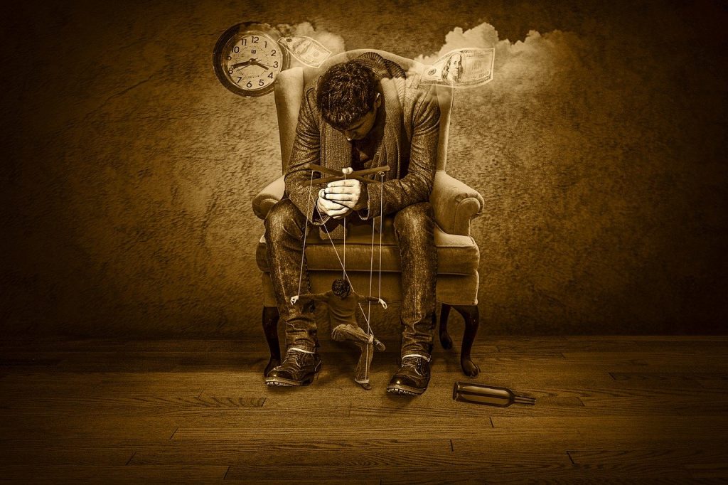 time, money, puppet