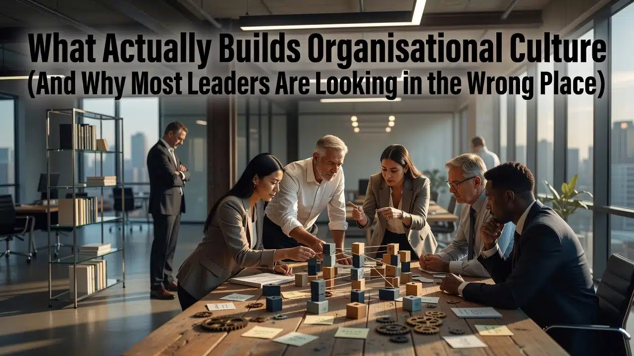 Professional header image for industry analysis: What Actually Builds Organisational Culture (And Why Most...