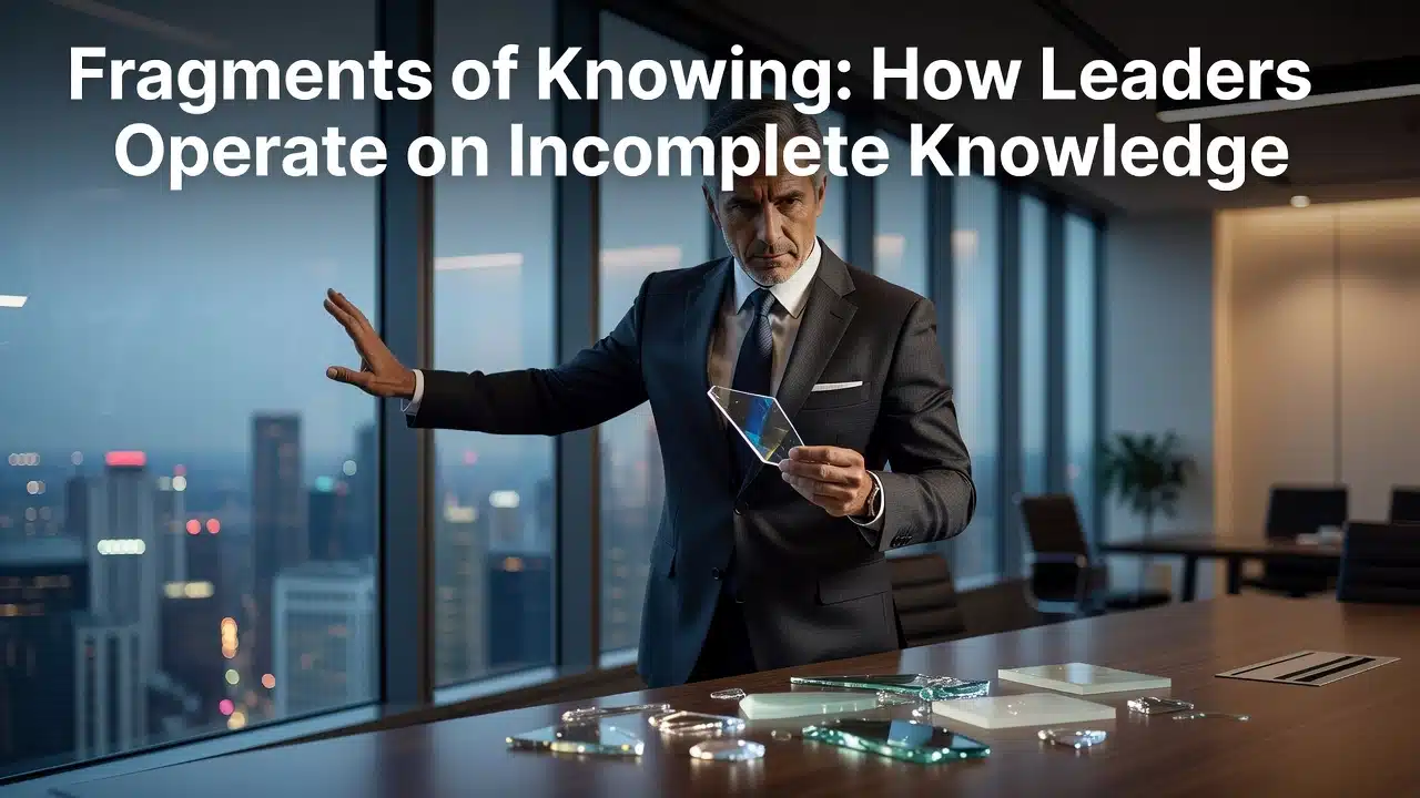 Professional header image for industry analysis: Fragments of Knowing: How Leaders Operate on Incomplete K...