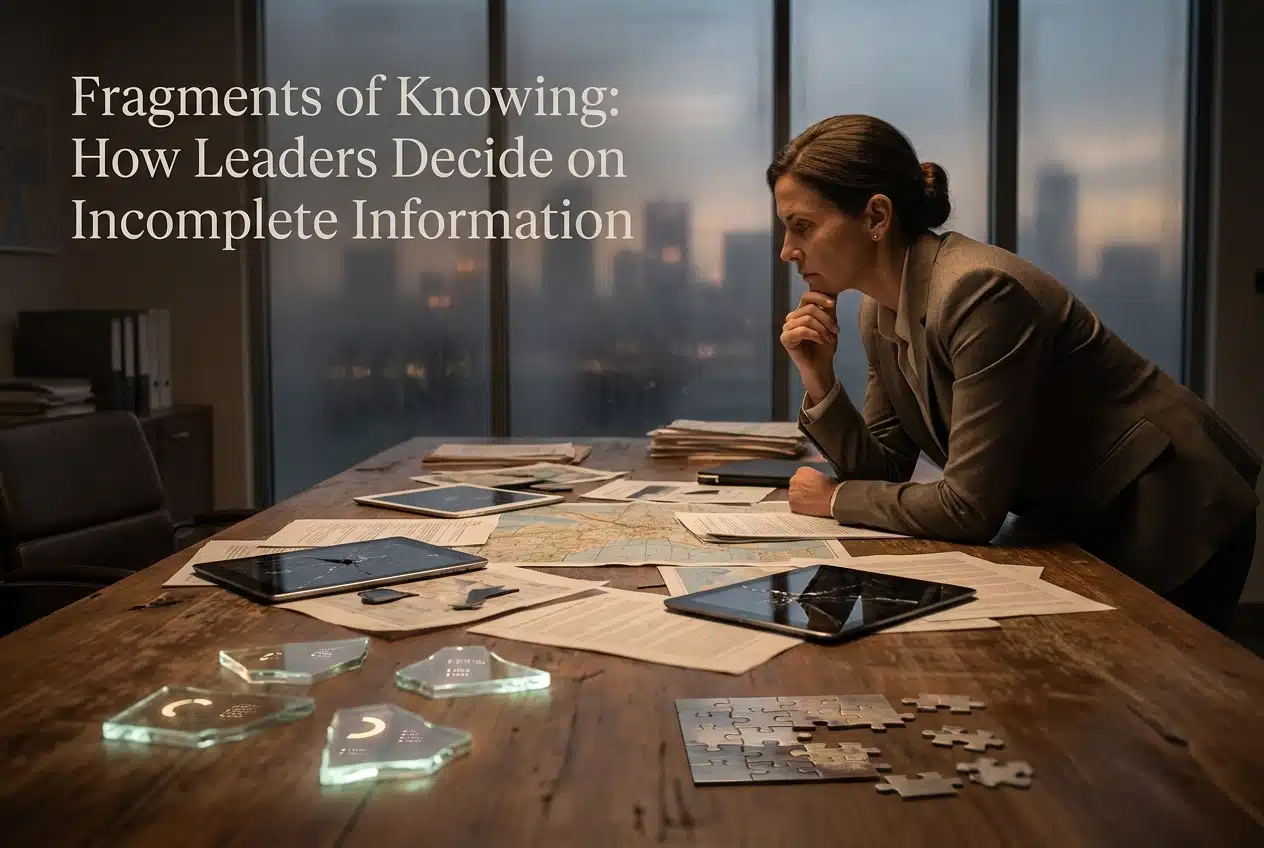 Professional header image for industry analysis: Fragments of Knowing: How Leaders Decide on Incomplete In...