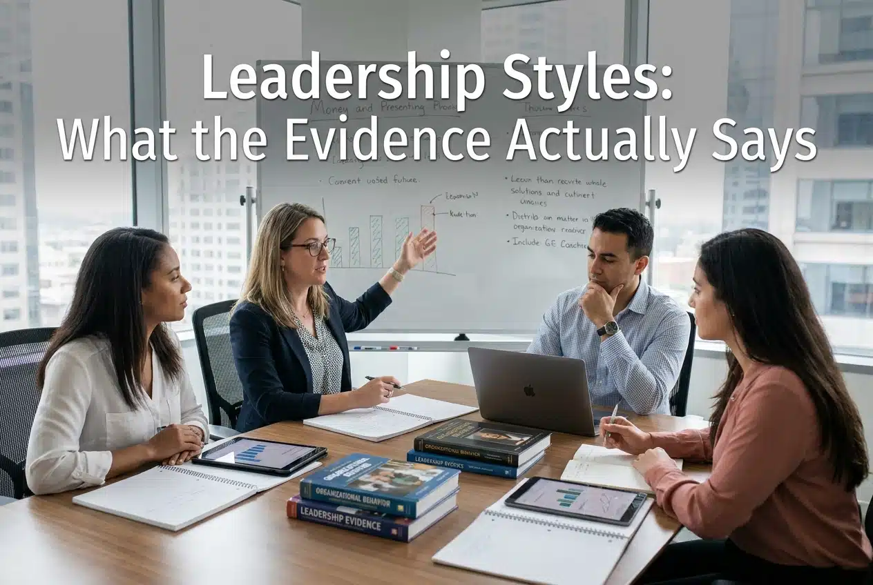 Professional header image for industry analysis: Leadership Styles: What the Evidence Actually Says